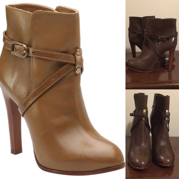 Tory Burch Brown Dorese Leather Ankle Boots - Picture 2 of 10